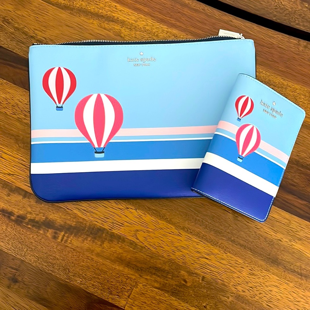 Kate Spade Up and Away Zip Pouch & Passport Holder